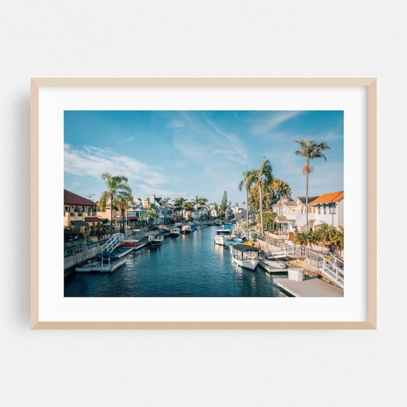 Long Beach California Palm Tree Summer Architecture Scenic Fine Photography Naples Poster Unframed Paper Print