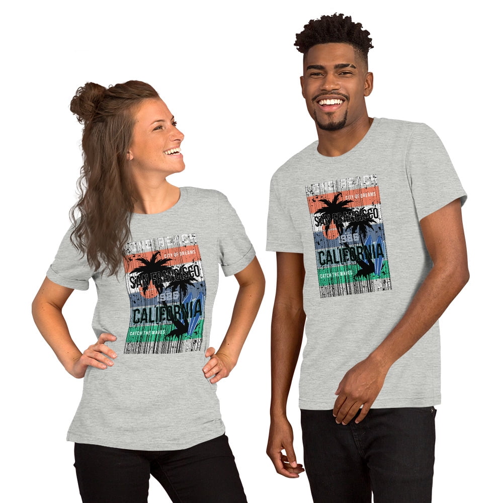 Long Beach California Surf Club Unisex t-shirt (Athletic Heather, 2XL)