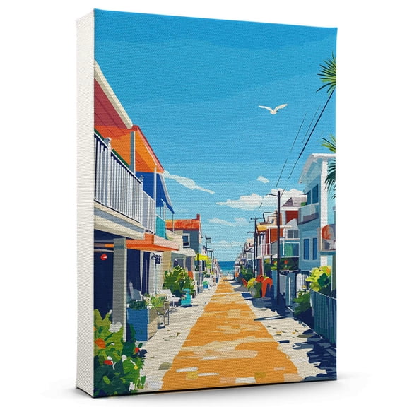 Long Beach Island Canvas Print, New Jersey Canvas Wall Art, Long Beach Island Decor Travel Canvas, New Jersey Travel Gift, Housewarming Gift - 99AZ789