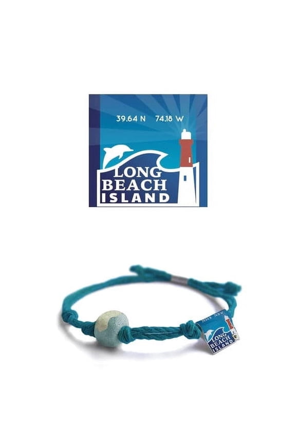Long Beach Island, NJ Earth Bands Bracelet | Eco Friendly | Natural Hemp | Vegan Boho | Custom Jewelry | Handmade w/ Earth & Sand