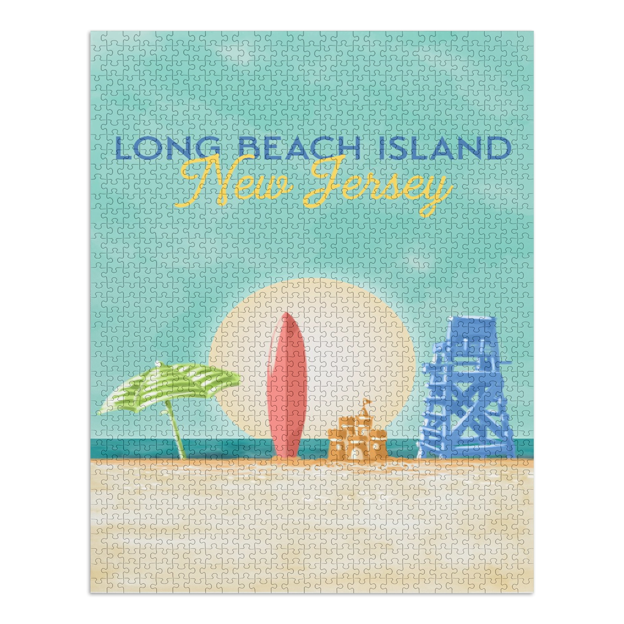 Long Beach Island New Jersey Surf City 1000 Piece Puzzle Size