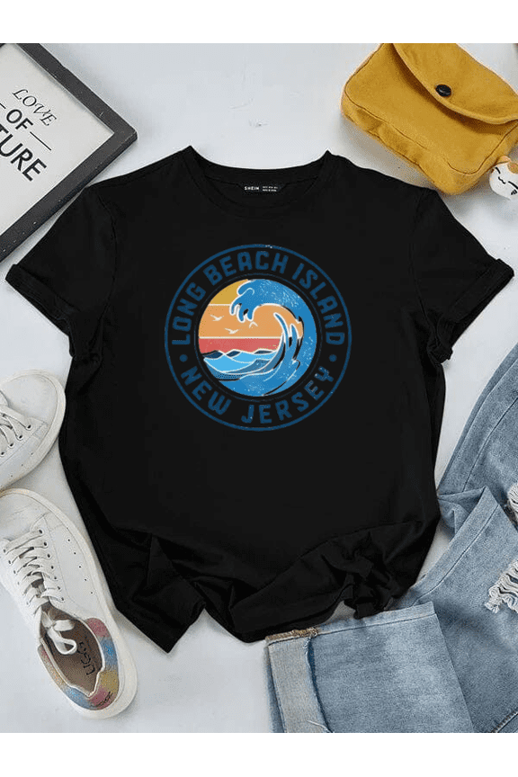 Long Beach Island Relaxation Summer Vacation Unisex T-Shirt, for men & women, up to size 5XL