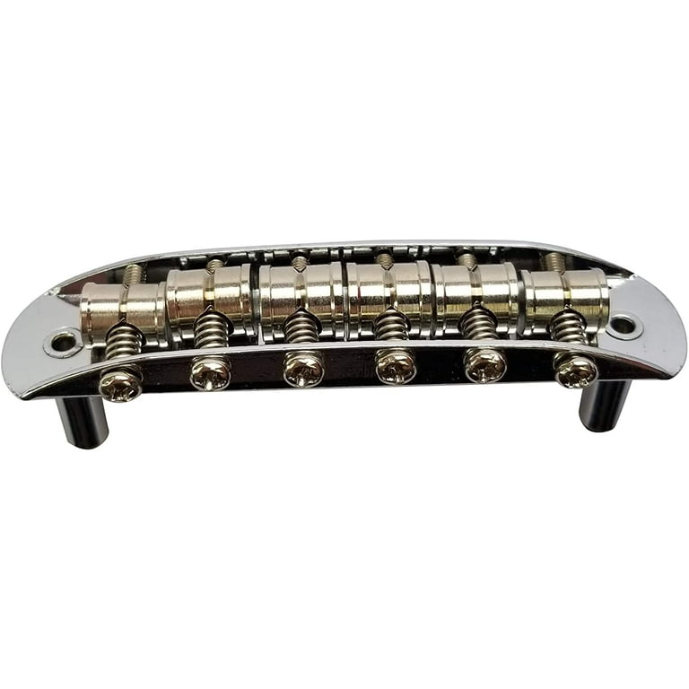 Long Beach Music Fender Mustang Bridge, Chrome-Plated Saddle