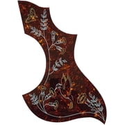 Long Beach Music Hummingbird Pickguard for Gibson Acoustic Guitar, Adhesive Back, Tortoise
