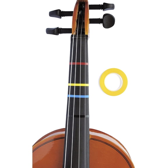 Long Beach Music Violin Fingerboard Tape, Acid-Free Adhesive, Yellow, 300" x 1/8" per Roll
