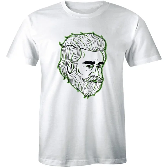 Long Bearded er Face Hipster Graphic Gift Design Style Casual T-Shirt