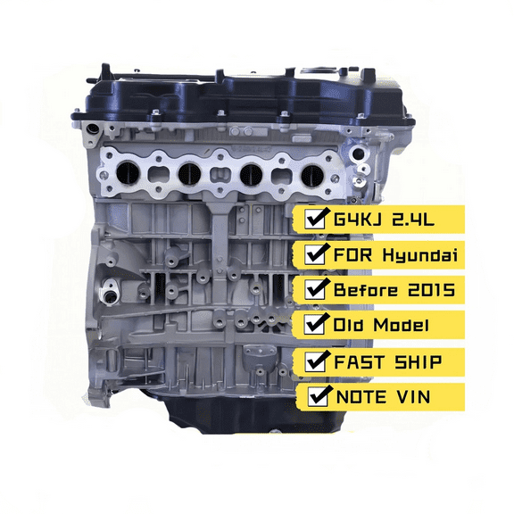 Long Black Engine Assembly For Hyundai Sonata Santa Fe Kia Optima G4KJ 2.4L GAS 2011-2015 Old Model