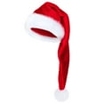 thumbnail image 1 of Long Black Santa Hat Goth Christmas Hat Adults Xmas Santa Claus Hats New Year Festive Holiday Halloween Cosplay Party Gothic Xmas Accessory,（Red), 1 of 4