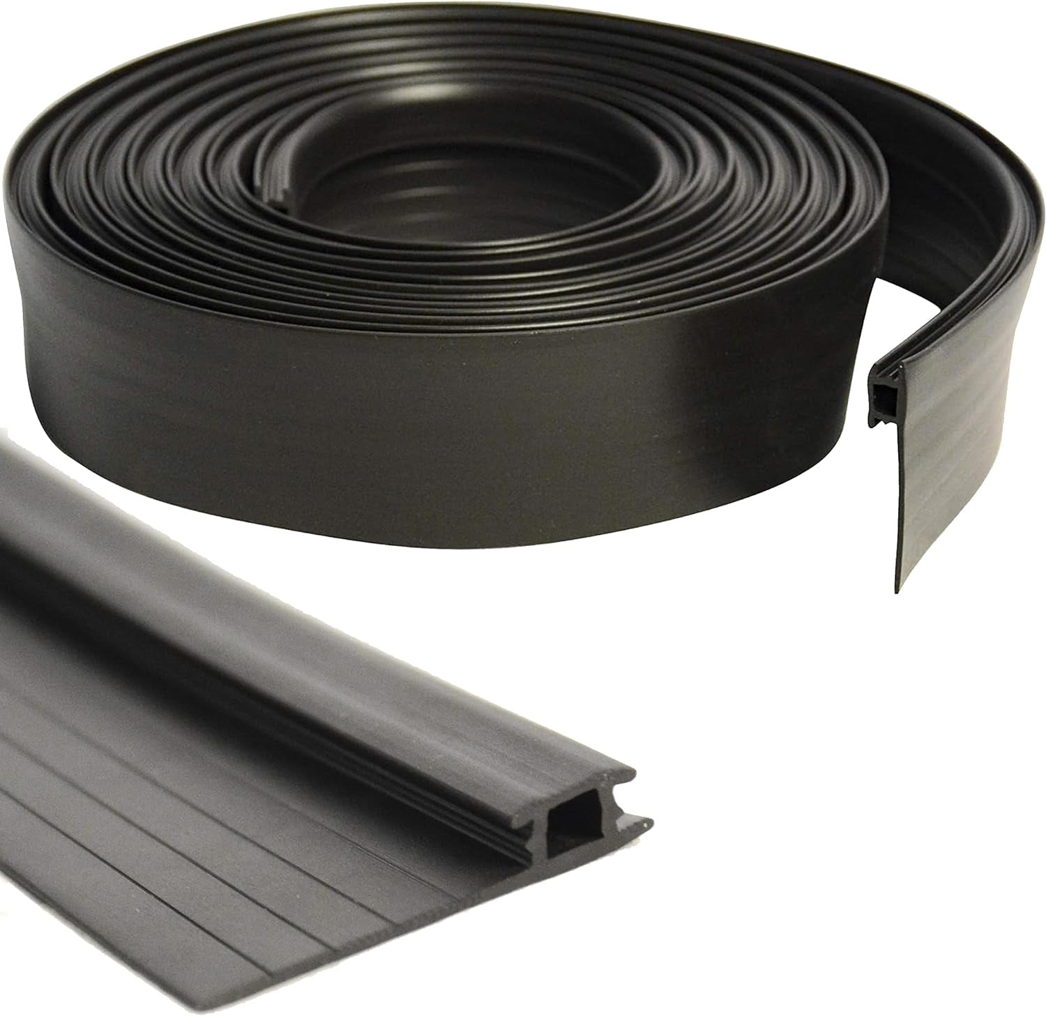 Long Black Vinyl Adjustable Width Bug Screen Door Bug Seal & Draft