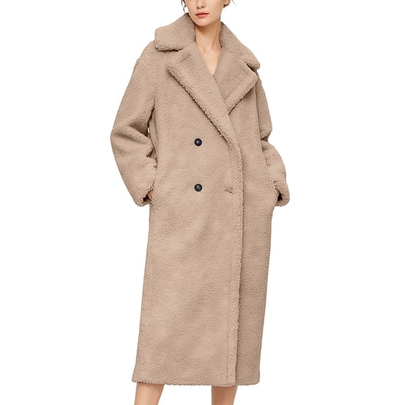 Long Blend Trench Coat Classic Warm Winter Overcoat With Pockets For Outerwear Fashion Elegant Double Design winter clothing for women