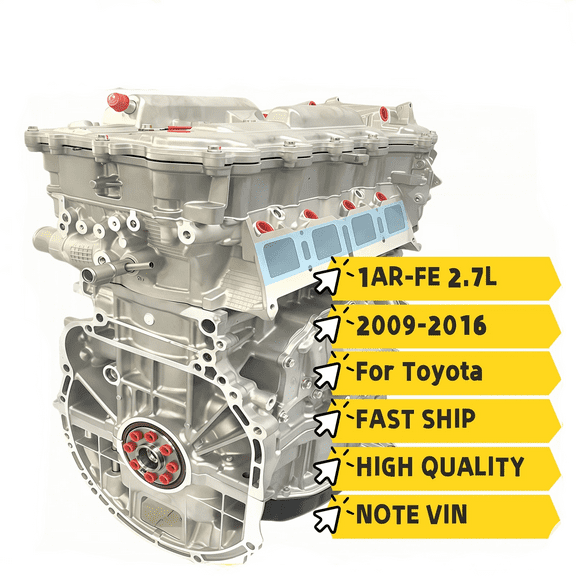 Long Block Engine Assembly For 2009-2016 1ARFE Toyota Venza Highlander 1AR-FE 2.7L L4 GAS DOHC