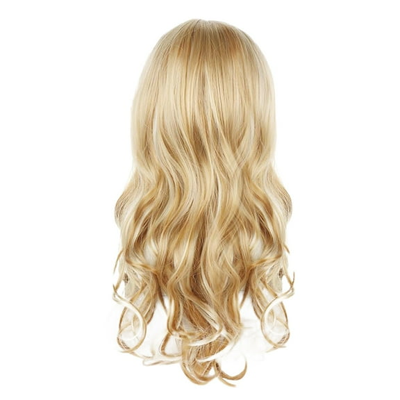 Long Blonde Wigs 60 Cm Blonde Wig Golden Blonde Long Wavy Wigs Female Curly Long Woman Cotton Hair Towel Hair Silk Bonnet for Sleeping Leave in Hair Conditioner Mini Brush for Hair Highlights Hair