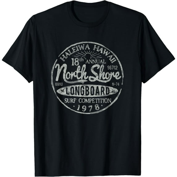 Long Board North Shore Surf Vintage Hawaii Beach Unisex T-Shirt for Men Women