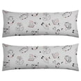 thumbnail image 1 of Long Body Pillow Cover – Soft & Breathable, Hidden Zipper, 20"x54", Cute Cat & Paw Print – Perfect Gift for Cat Lovers, Side Sleepers, Pregnancy Support, Pet-Themed Decor, 1 of 7