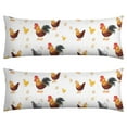 thumbnail image 1 of Long Body Pillow Cover - Soft & Breathable, Hidden Zipper, 20"x54", Cute Farm Eggs & Chickens Print - Perfect Gift for Farmhouse Lovers, Side Sleepers, Rustic Home Decor, 1 of 7