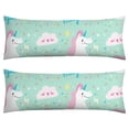 thumbnail image 1 of Long Body Pillow Cover - Soft & Breathable, Hidden Zipper, 20"x54", Magical Unicorn & Rainbow Print - Perfect Gift for Fantasy Lovers, Side Sleepers, Kids & Teens Room Decor, 1 of 7