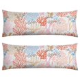 thumbnail image 1 of Long Body Pillow Cover – Soft & Breathable, Hidden Zipper, 20"x54", Ocean Theme with Starfish, Seahorse & Coral Print – Gift for Side Sleepers, Pregnancy, Beach & Nautical Decor, 1 of 7