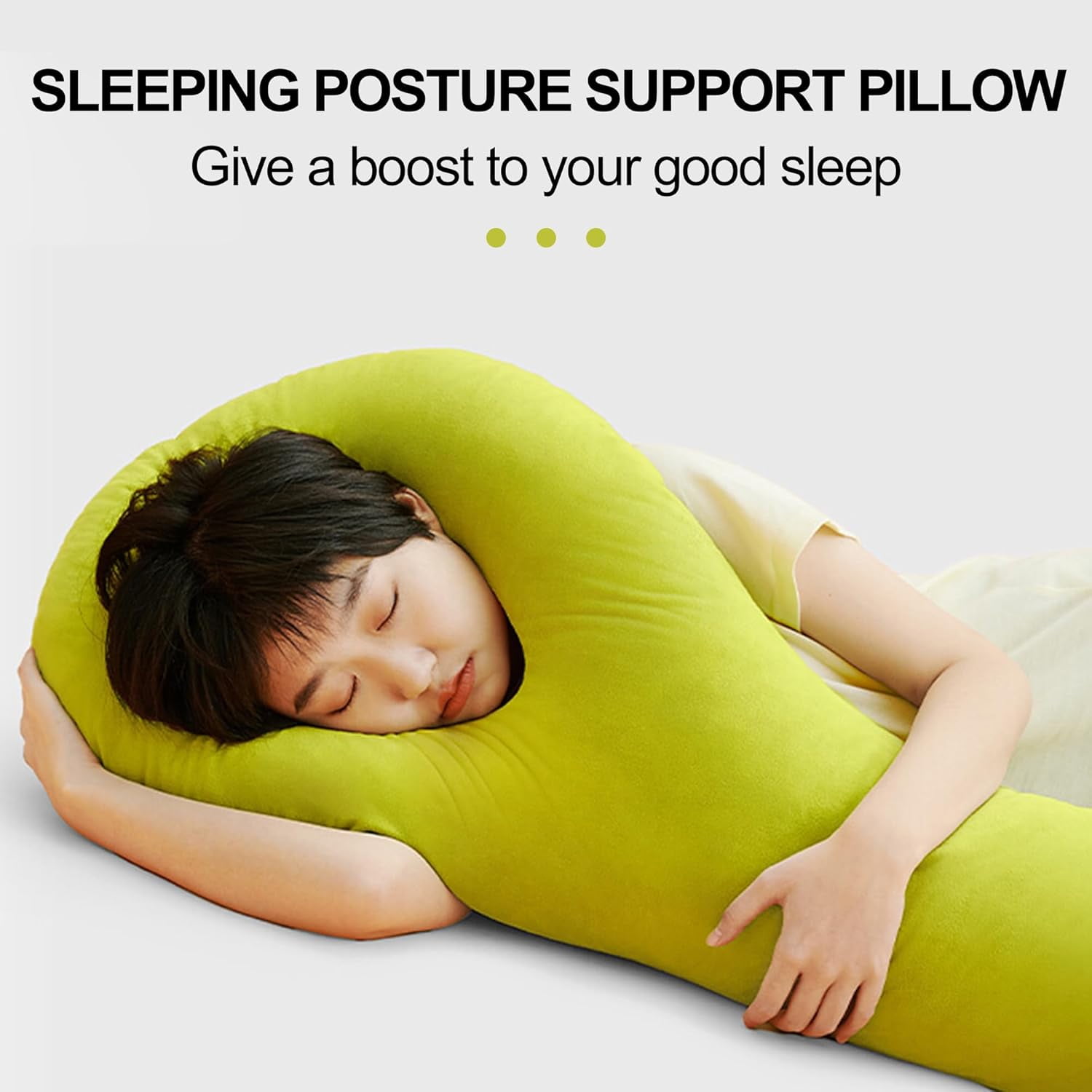 Long Body Pillow, Hug for Adults, Throw Pillow, Side Sleeper Neck