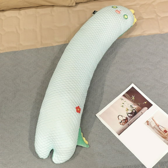 Long Body Pillow for Sleeping and Lounging, Supportive U-Shaped Leg Rest Pillow with Removable Cover, for Sofa, Bed, or Office Chair