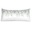 thumbnail image 1 of Long Body Pillowcase Cover 20x54 in, Sage Green Watercolor Eucalyptus Leaves Design, Concealed Hidden Zipper, 1 of 7