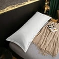 thumbnail image 1 of Long Body Pillowcase for Sleeping, Soft Satin Pillow Cover with Waterproof Layer, 39.4x18.9 Inch Breathable Fabric for Couples and Family, 1 of 6