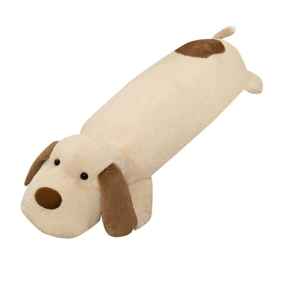 Long Body Plush Dog Pillow Stuffed Animal Soft Cuddly Multiple Styles Cute Puppy Design Comfortable Huggable Home Decor Throw Pillow Kids Gift For Boys Girls Cozy Rest Accessory