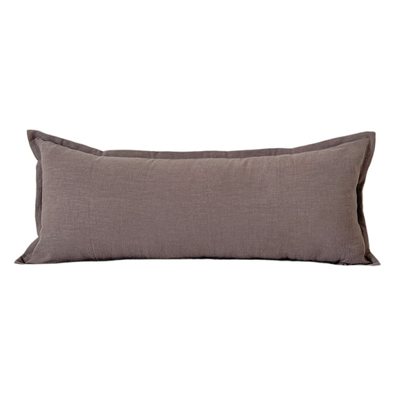 Long Body Support Pillow, Side Sleeping Leg Pillow, Segmented Filling Prevents Shifting, Soft Breathable Removable Cover, Multi Purpose Bed Cushion for Back, Waist Relief, Gray