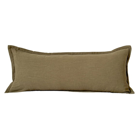 Long Body Support Pillow, Side Sleeping Leg Pillow, Segmented Filling Prevents Shifting, Soft Breathable Removable Cover, Multi Purpose Bed Cushion for Back, Waist Relief, Green