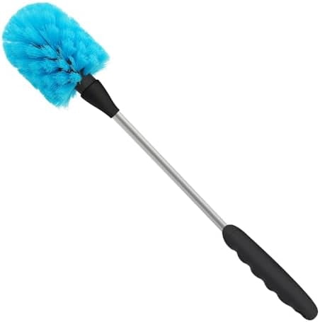 Long Bottle Brush, 15.35 in Bendable Cleaner Brushes for Cleaning Neck Beer Bottles, Wine, Baby Bottles, Water Bottles, Tumblers, Flask, Bird Feeder, Vase, Pipes and Brewing Supplies Blue/1Pack