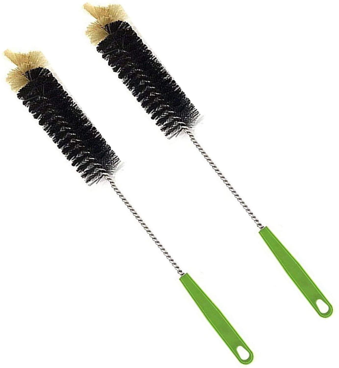 UPTALY 24 inch Extra Long Pig Bristle Cleaning Brush with 12 inch Bottle  Brush, Bendable Head Washing Brush with Wooden Handle, Brush with  Lengthened