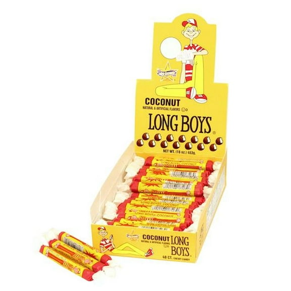 Long Boys Coconut Candy, 0.39 Ounce -- 768 per case.