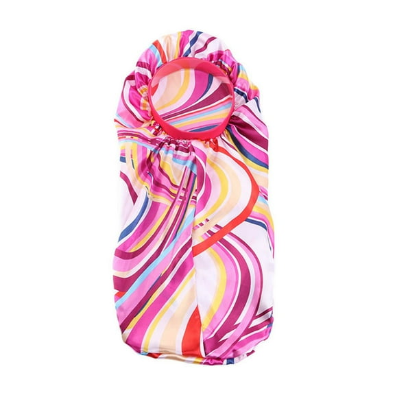 Long Braid Hair Satin Nightcap Long Barrel Hair Care Cap for Beauty Salon Ideal for Curly Hair and Long Braids