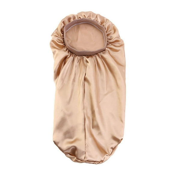 Long Braid Satin Nightcap Barrel Hair Care Salon Hat For Locks