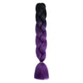 thumbnail image 1 of Long Braiding Hair, Pre-Stretched Synthetic Braid Hair Extensions, Easy to Braid - 21 Inch Purple Braiding Hair for Party Halloween , R, 60x11cm, 3Pcs, 1 of 2