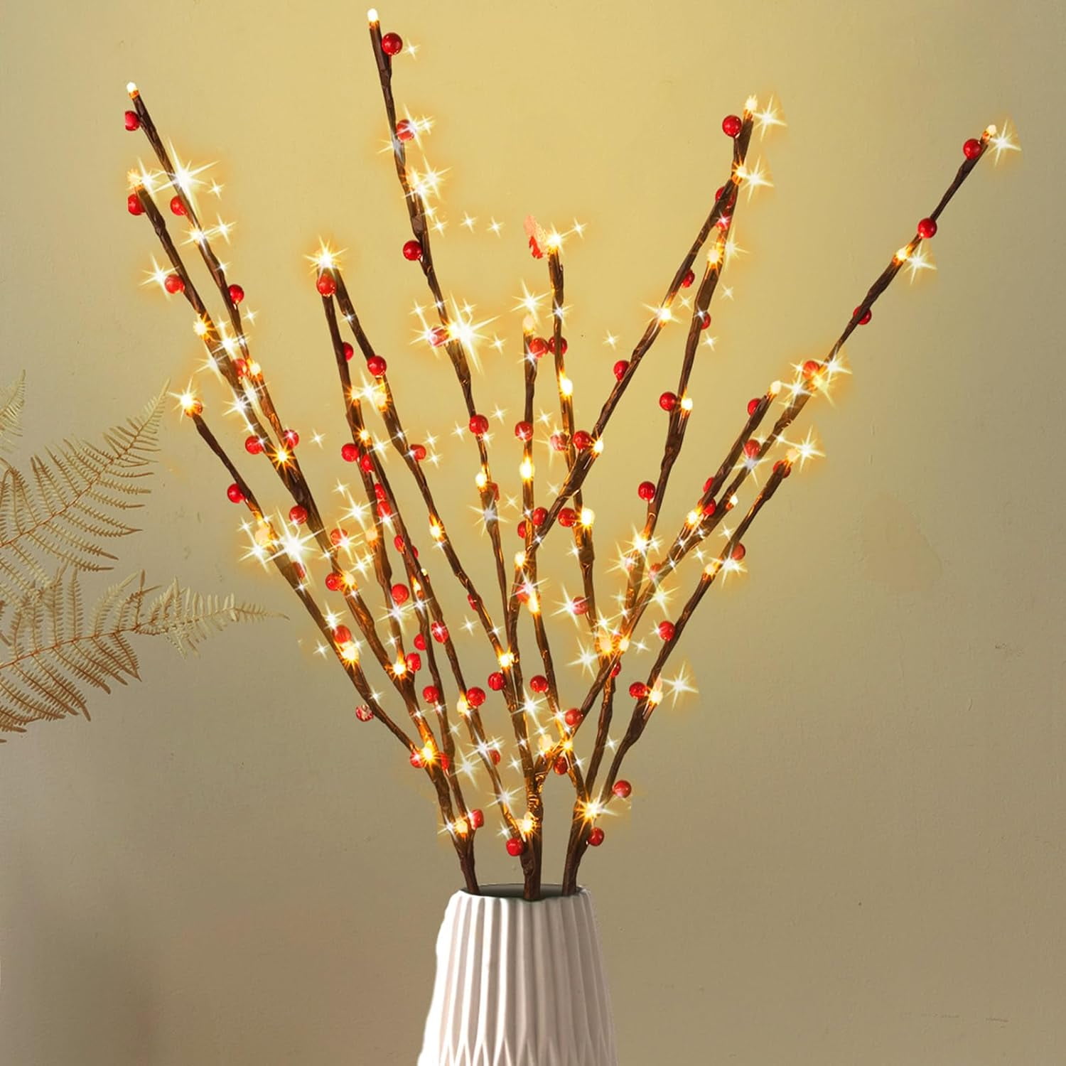 Long Branch Lights ‚Äì 31.5 in Artificial Berry Twig with 15 Branches