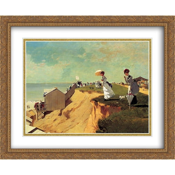 Long Branch, New Jersey 2x Matted 34x28 Large Gold Ornate Framed Art Print by Homer, Winslow
