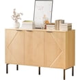 thumbnail image 1 of ANHDAH Buffet Cabinet with 3 Doors, TV Stand & Coffee Bar Storage ,Credenza Sideboard for Kitchen, Living Room, Entryway ,Natural Oak, 1 of 9