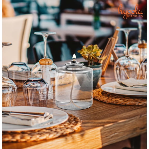 Long Burning Liquid Candles - 24 Pack, 80 Hour Burn Time, Clear Transparent, Unscented