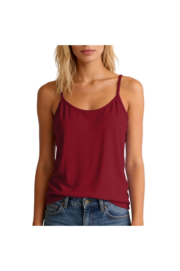 Long Cami Tank Tops for Women Built-in Bra Pads Sleeveless Design Soft Cotton Base Layer Vest for Daily Wear Yoga Underlayering Comfort Tops