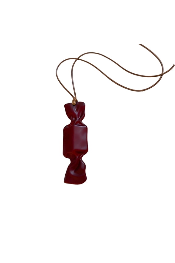 Long Candy Pendant Wax Rope Necklace Unique Sweater Chain For Casual Event Romance Dates Social Gatherings
