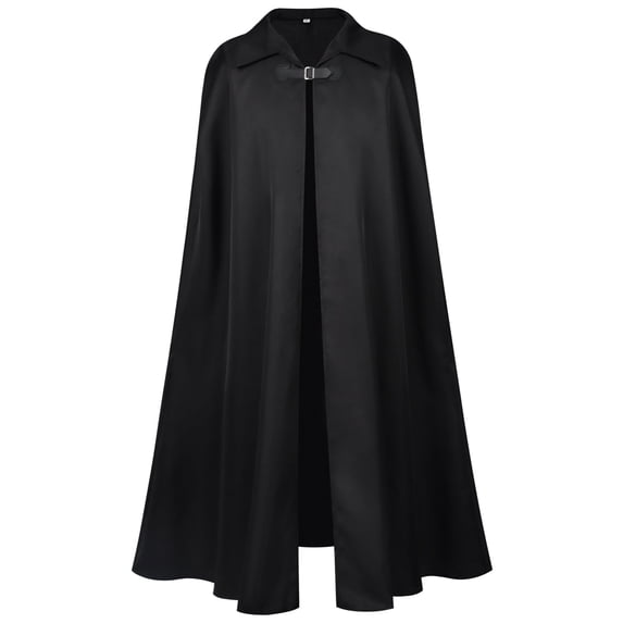 Long Cape Cloak for Men Women Medieval Turn Collar Witch Robes Steampunk Halloween Party Cosplay Outfits
