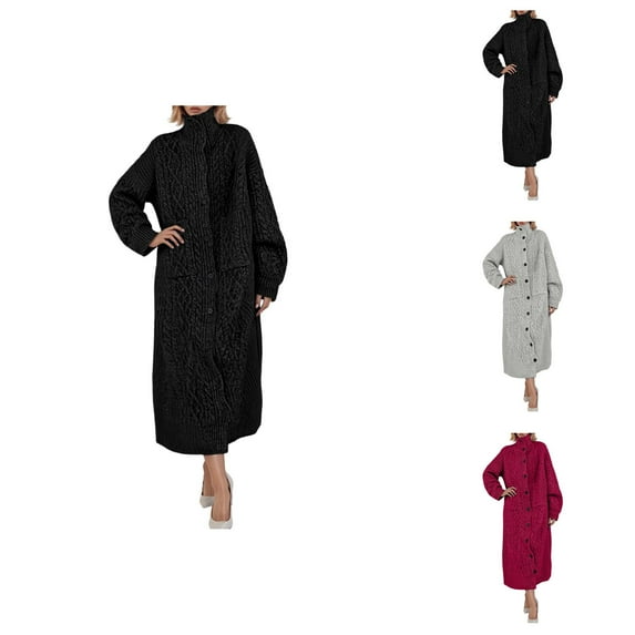 Long Cardigan Sweater Open Front Knit Duster Coat Casual Plus Size Tunic Outerwear Wrap Loose Fit Thick Winter Fashion Cardigan Sweaters for Women