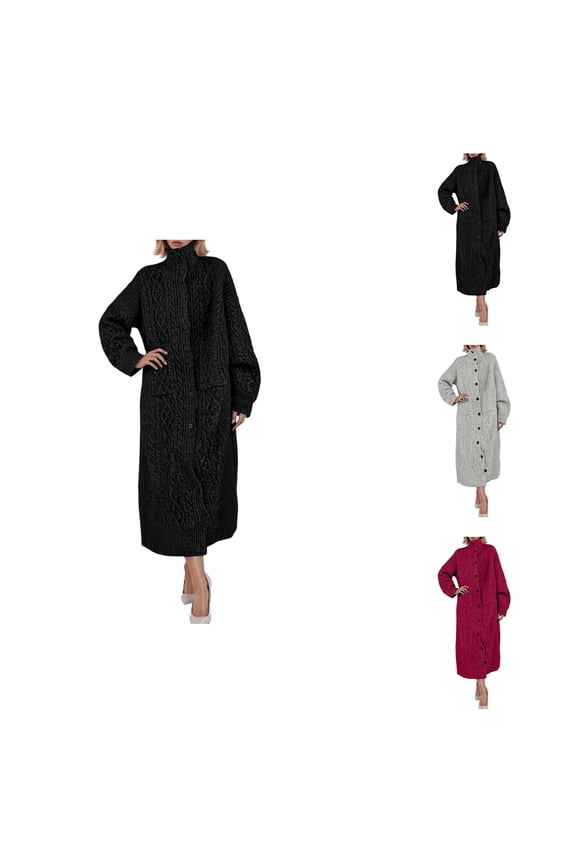 Long Cardigan Sweater Open Front Knit Duster Coat Casual Plus Size Tunic Outerwear Wrap Loose Fit Thick Winter Fashion Cardigan Sweaters for Women