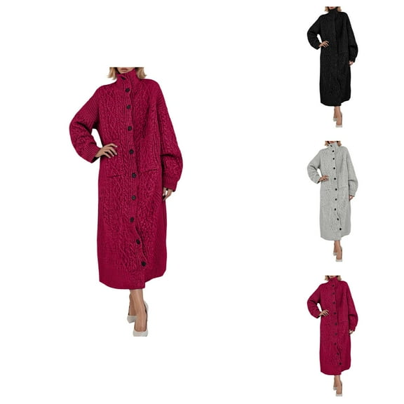 Long Cardigan Sweater Open Front Knit Duster Coat Casual Plus Size Tunic Outerwear Wrap Loose Fit Thick Winter Fashion Cardigan Sweaters for Women