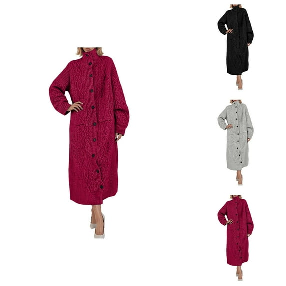 Long Cardigan Sweater Open Front Knit Duster Coat Casual Plus Size Tunic Outerwear Wrap Loose Fit Thick Winter Fashion Cardigan Sweaters for Women