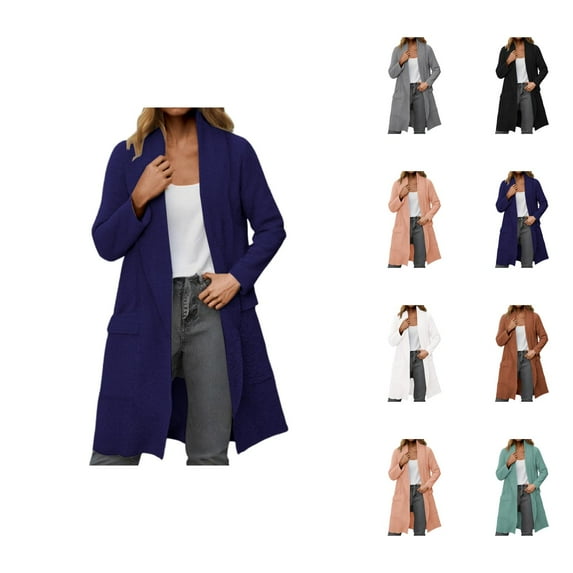Long Cardigan Sweater Outerwear Cozy Soft Warm Knit Open Front Duster Wrap Casual Fall Winter Fashion Cardigan Sweaters for Women