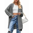 thumbnail image 1 of Long Cardigan Sweaters for Women Fall Trendy Oversized Open Front Winter Coat Grey L, 1 of 9