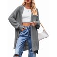 thumbnail image 1 of Long Cardigan Sweaters for Women Fall Trendy Oversized Open Front Winter Coat Grey S, 1 of 8