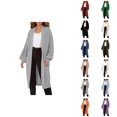 thumbnail image 1 of Long Cardigan Sweaters for Women Long Sleeve Oversized Open Front Knit Coatigan Sweater Coats with Pockets, 1 of 2