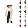 thumbnail image 1 of Long Cardigan Sweaters for Women Long Sleeve Oversized Open Front Knit Coatigan Sweater Coats with Pockets, 1 of 7